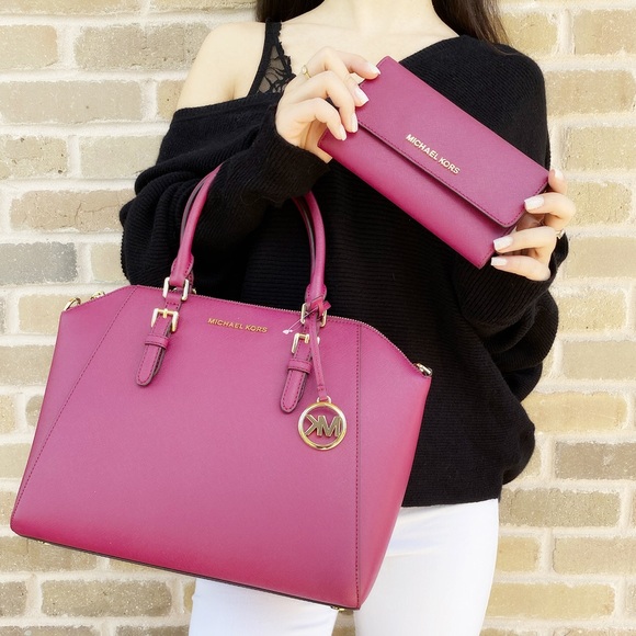 BUNDLE👜👛Michael Kors Large Satchel&Wallet SET - Picture 6 of 8